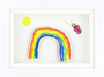 Shadowbox featuring rainbow