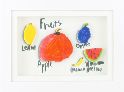 Shadowbox featuring fruit