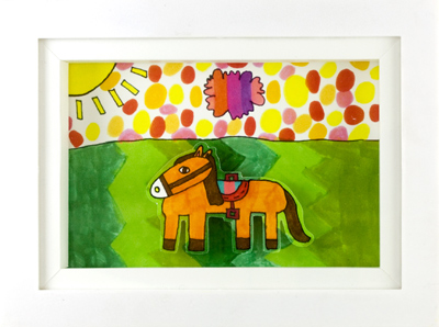 Shadowbox featuring horse