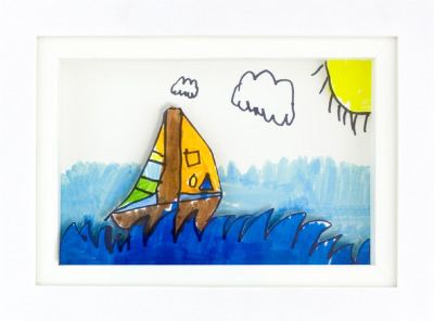 Shadowbox featuring boat