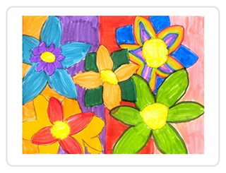 Picture stickers featuring flowers.